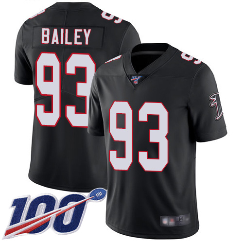 Atlanta Falcons Limited Black Men Allen Bailey Alternate Jersey NFL Football #93 100th Season Vapor Untouchable->atlanta falcons->NFL Jersey